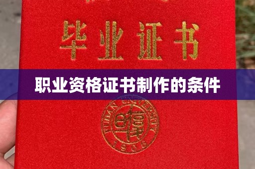德兴职业资格证书制作的条件