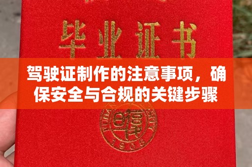 德兴驾驶证制作的注意事项，确保安全与合规的关键步骤